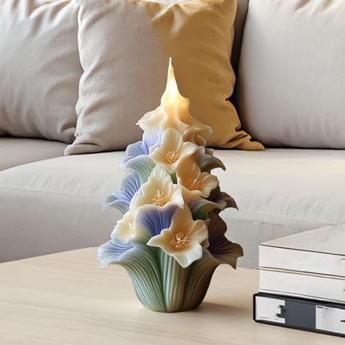 Tulip Flower Cylinder Molds Silicone Wave Spiral Candle Mold - Silicone Resin Casting Molds for Candle & Resin & Soap Craft Supplies
