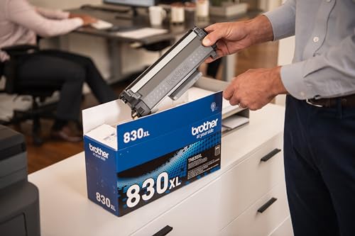 Brother Genuine TN830XL Black High Yield Printer Toner Cartridge - Print up to 3,000 Pages(1) Brother