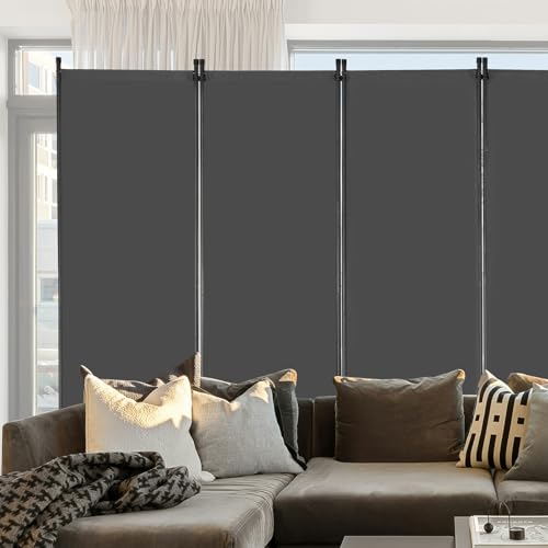 VEVOR Room Divider, 6 Panel Room Divider, Folding Privacy Screen and Portable Partition Divider for Room Separation, Freestanding Room Partitions for Office, Bedroom, Study, Grey VEVOR