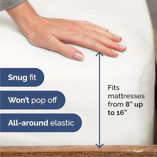 Queen Size 4 Piece Sheet Set - Comfy Breathable & Cooling Bed Sheets Set - Hotel Luxury Bedding for Women, Men, Kids, Teens, Boys & Girls - Deep Pockets, Soft, Wrinkle Free - Oeko-Tex - Antique White CGK Unlimited