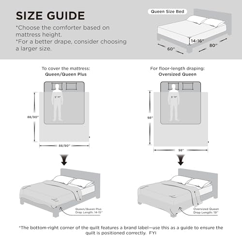 Bedsure Queen Comforter - Comforters Queen Size for All Season, Ultra-Soft Down Alternative & Prewashed Duvet Insert with 4 Tabs - Machine Washable, White, 88x88 Inches Bedsure