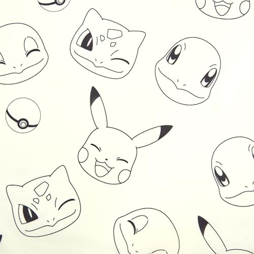Northwest Pokemon Twin Sized Bed in a Bag Set, Pikachu Squirtle Eevee Charmander, Anime Bedding for Girls Boys, Battle Squad Northwest