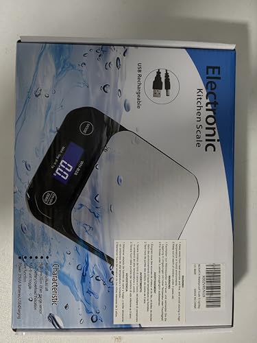BOMATA Waterproof Kitchen Scale, 0.1g/0.01oz High Precision, 5kg/11lb, Washable, USB Rechargeable, Digital Scale for Food,Cooking, Baking, Weight Loss BOMATA