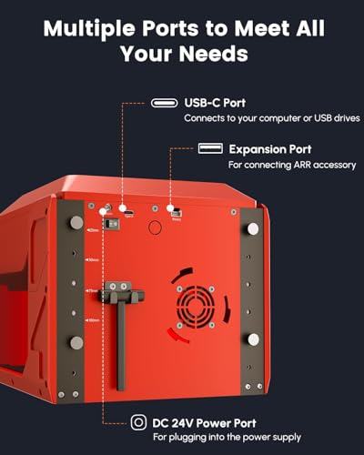 AlgoLaser 5W Laser Engraver Machine: Portable & Smart with 3.5" Touch Screen, Hand Drawing/Wireless/SD Card/Offline Engraving, AlgoOS Self Developed System for Wood, Acrylic, Leather AlgoLaser