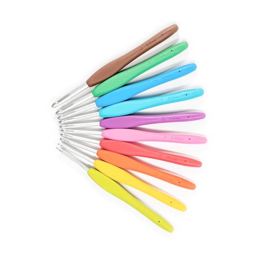 Clover 3672 Amour Crochet Hook Set, 10 sizes Clover