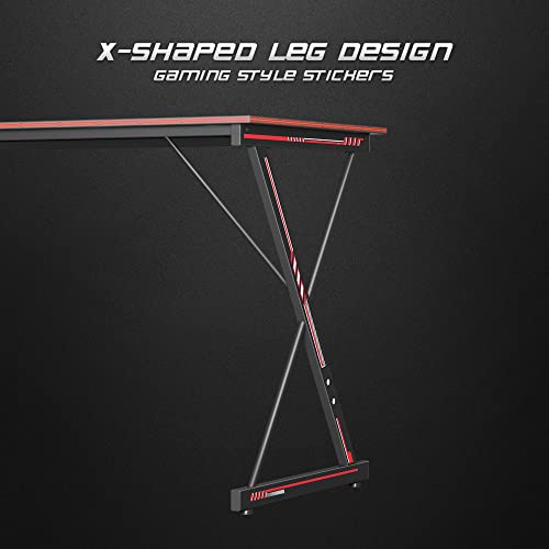 CubiCubi Gaming Desk 32 Inch PC Computer Desk, Home Office Desk Table Gamer Workstation, Simple Game Table, Black CubiCubi