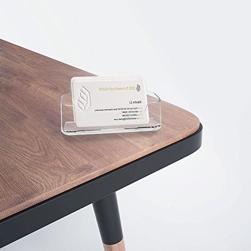 HSYMQ Acrylic Business Card Holder for Desk, Clear Plastic Business Cards Display Holders Stand, Fits 30-50 Business Cards HSYMQ