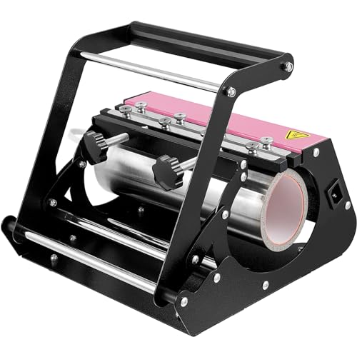 VEVOR Tumbler Heat Press Machine, Tumbler Press for 30OZ 20OZ Sublimation Straight Skinny Tumblers, with Knob Control Temp&Timer Setting for 11-16oz Mugs, Mug Press with Paper Heat Tape Gloves-Pink VEVOR