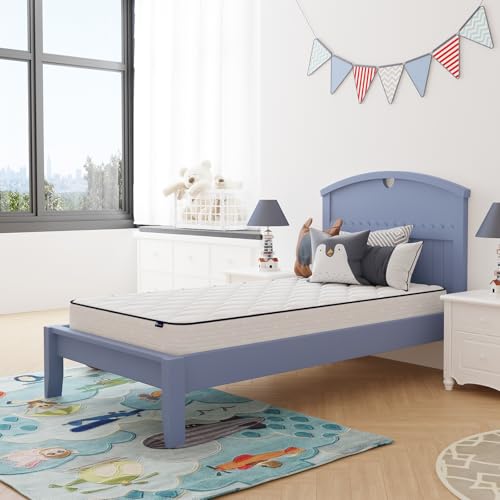 Avenco 6 Inch Twin Mattress, Foam and Spring Hybrid Mattress in a Box, Medium Soft, Breathable Fabric & Adaptive Support, CertiPUR-US Certified, Twin Size Mattress in Guest and Kids Bedroom Avenco