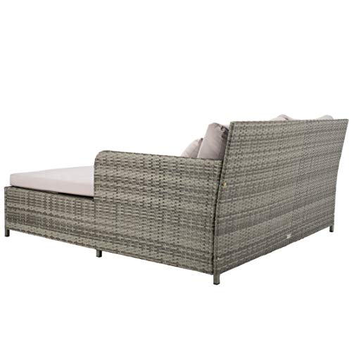 Safavieh PAT7500B Outdoor Collection Cadeo Grey Cushion Daybed SAFAVIEH