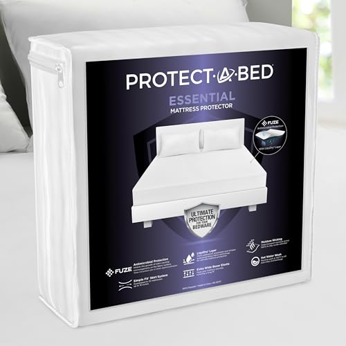 Protect-A-Bed Essential Mattress Protector Full, Dust Mite Resistant, Noiseless and Odor-Resistant Mattress Cover, 100% Waterproof Top, Machine Washable, Fits 11"-18" Mattresses Protect-A-Bed