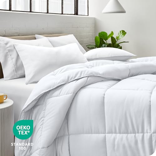 Bare Home Duvet Insert Comforter - Queen Size - Goose Down Alternative - Ultra-Soft - Premium 1800 Series - All Season Warmth - Bedding Comforter (Queen, White) Bare Home