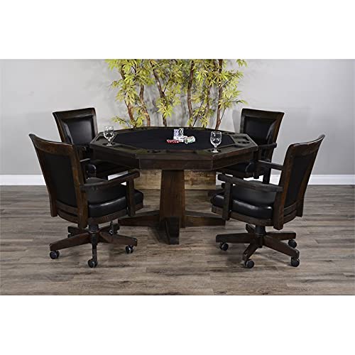 Pemberly Row Transitional Wood Game & Dining Table in Tobacco Leaf Pemberly Row