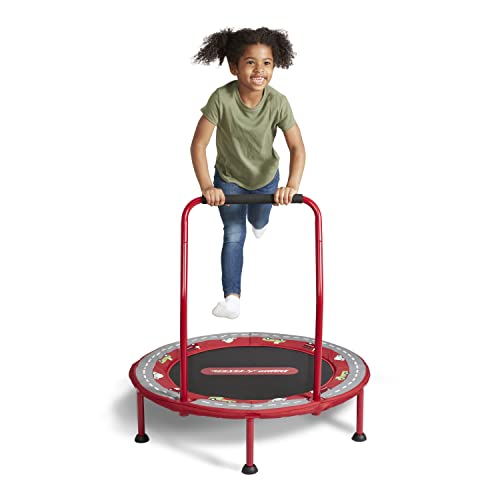 Radio Flyer 2-in-1 Kids' Trampoline, Mini Trampoline for Toddlers, Ages 3-6 Years Radio Flyer