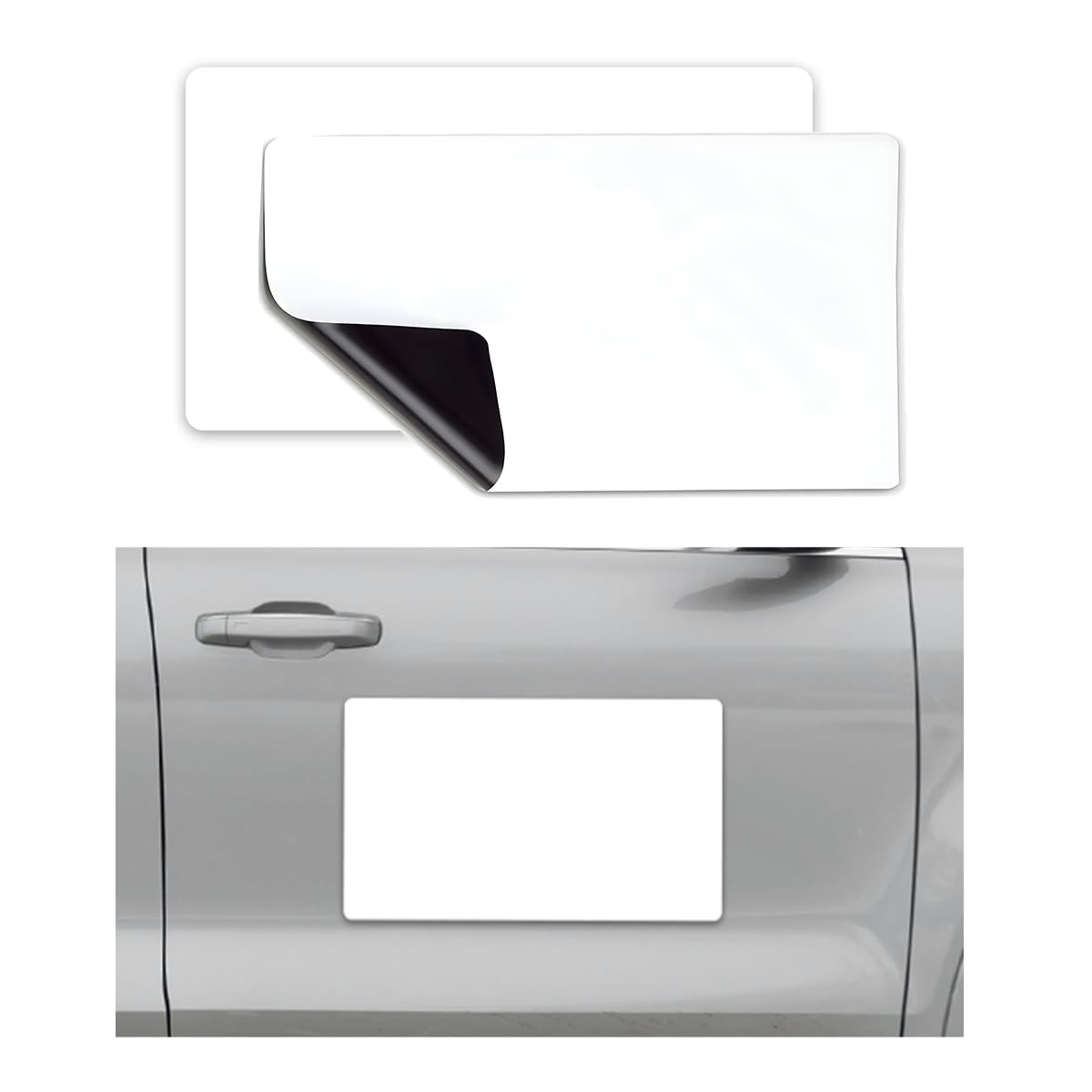 Wevdn 2 PCS 17''×12'' Blank Magnets, Rounded Corners Flexible Car Door Magnets Signs, Blank Magnet for Vehicle to Advertise Business & Prevent Scratches Dents, Car Accessories Wevdn