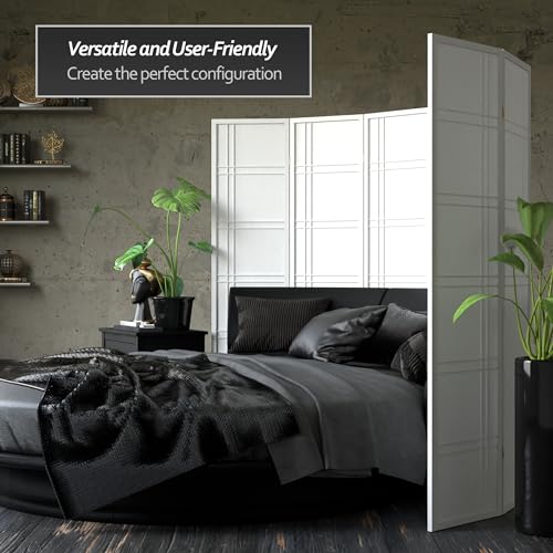 Red Lantern 6 ft. Tall Double Cross Shoji Screen - White - 3 Panels Red Lantern