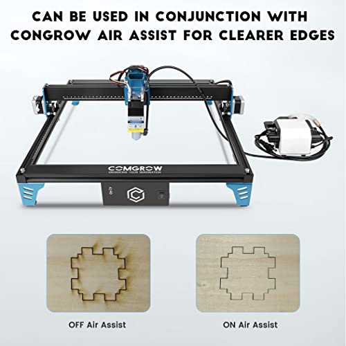Comgrow Z1 Laser Engraver 10000mW Output Power, 24V Desktop Laser Cutter and Engraving Machine with Eye Protection Compressed Laser Spot 0.08mm, 10000mm/min Diode Laser Cutting for Metal Wood, Laser 4 Comgrow