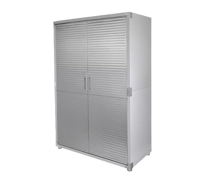 Generic Durable Stainless Steel Mega Storage Cabinet with Secure Locking Mechanism and Adjustable Shelves for Organized Storage, 48"" W x 24"" D x 72"" H (Granite) Generic