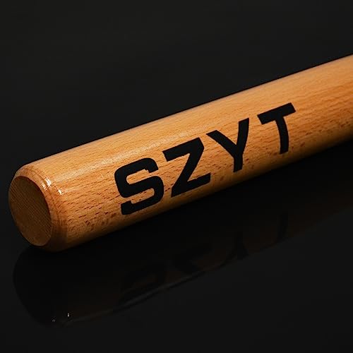 SZYT 25 inch Wood Baseball Bat Self-Defense Softball Bat Home Defense Lightweight Yellow SZYT