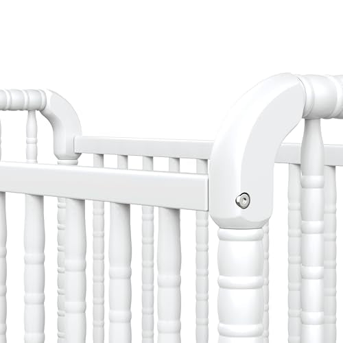 DaVinci Jenny Lind 3-in-1 Convertible Crib in White, Removable Wheels, Greenguard Gold (Mattress Not Included) DaVinci