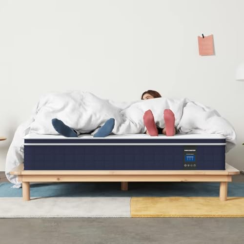Coolvie California King Mattress in a box, Medium Firm 12 Inch Hybrid Cal King Mattress with Pocket Spring, Pressure Relief, Cooling, Personalized Support for Heavy People, CertiPUR-US® Certified Foam Coolvie