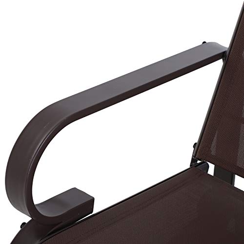 Outsunny Outdoor Glider Chair, Gliders for Outside Patio with Smooth Rocking Mechanism and Lightweight Construction for Backyard, Brown Outsunny