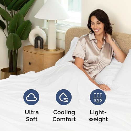 Full Size Flat Sheet - Hotel Quality Top Flat Bed Sheet Only - Ultra-Soft, Comfy, Breathable & Cooling - Fade & Wrinkle Free - Easy-Care, Stain & Shrink Resistant Bedding - Easy-Fit & Oeko-Tex - White CGK Unlimited