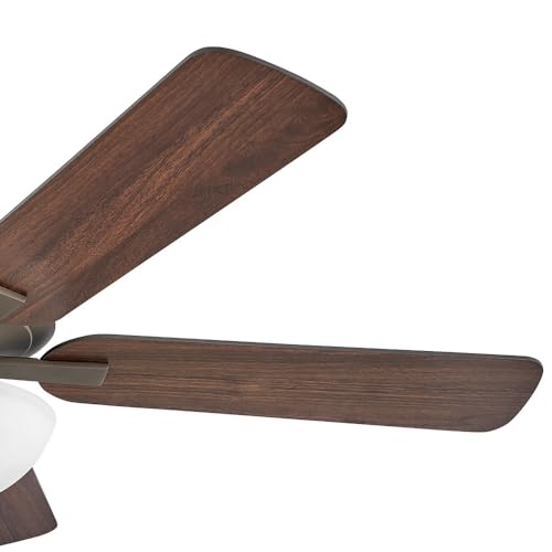 Hinkley Metro 52" LED Indoor Dual Mount Ceiling Fan - Traditional Style, Reversible Wooden Fan Blades - Metallic Matte Bronze - Remote Sold Separately Hinkley