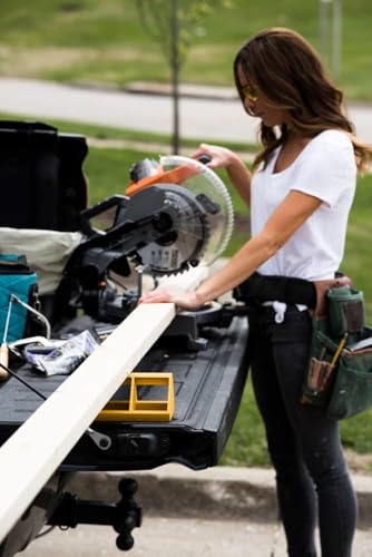 Miter Block Support Stand - 6 Adjustable Height Settings with 0.25" Riser - Heavy Duty & Light Rigid Plastic - Portable Brace for Miter Saws, Miter Block