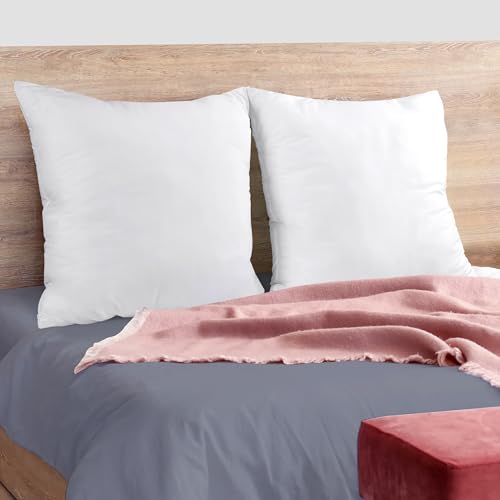 Utopia Bedding 28x28 Pillow Inserts, Set of 2, White – Indoor Decorative Throw Pillows for Bed, Sofa & Couch – Soft, Supportive & Fluffy Cushion Inserts Utopia Bedding