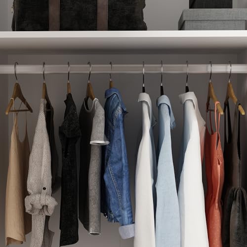 MOUMON Armoire Wardrobe with 3 Doors and Shelves, Armoire Wardrobe Closet with Hanging Rod, Armoire Closet for Bedroom White (47.2”W x 18.9”D x 70”H) MOUMON