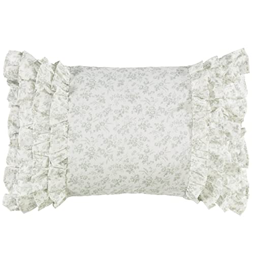 Laura Ashley - King Comforter Set, Reversible Cotton Bedding with Matching Shams & Bedskirt, Stylish Home Decor for All Seasons (Harper Sage, King) Laura Ashley