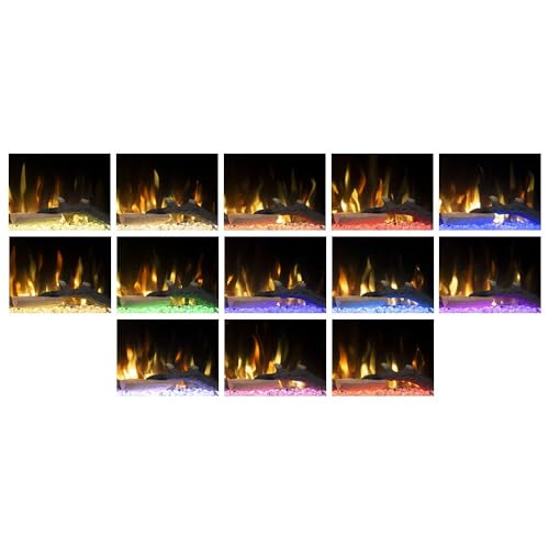 Modern Ember Aerus Skyline 60 Inch Linear Multi-Sided 3D Smart Electric Fireplace - 1,000+ Flame & Ember Bed Color Combinations, Fully or Partially Recessed | Alexa/WiFi Enabled - Remote Included Modern Ember