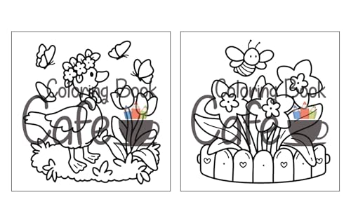 Cozy Spring: Cute Coloring Book for Adults & Teens with Easy and Bold Spring Inspired Designs (Bold and Easy Coloring Books) WoodArtSupply