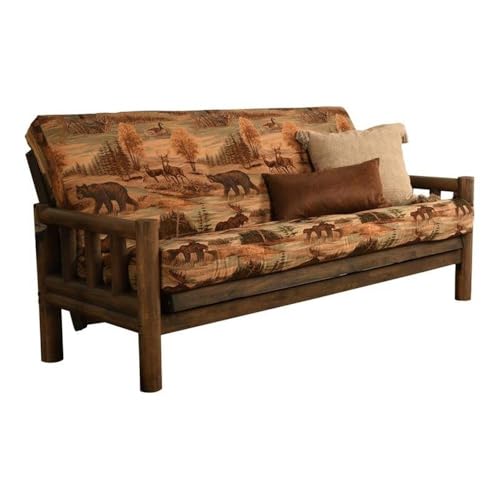 Pemberly Row 8" Full Size Spring Futon Mattress Replacement, Linen Fabric Cotton Sleeper Sofa Bed Mattress, Canadian-Frame Not Included Pemberly Row