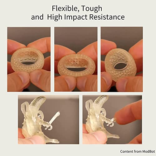 Siraya Tech Tenacious 3D Printer Flexible 405nm UV-Curing Resin with High Impact Resistance Standard Photopolymer Resin for LCD DLP 3D Printing (500g, Clear)