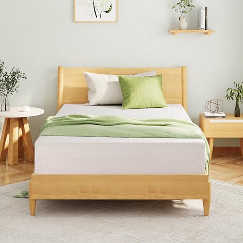 EGOHOME King Size Memory Foam Mattress, 8 Inch Bed Mattress in a Box with Cooling Green Tea Gel, Relieve Pressure with Medium Support, CertiPUR-US Certified, 80''L x 76''W, White EGOHOME