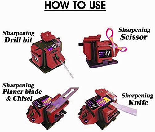 Universal Sharpening Station, Multifunctional Sharpener Professional Knife & Chisel & HSS Drill Electric Multitask Sharpening Machine DKCFWLZR