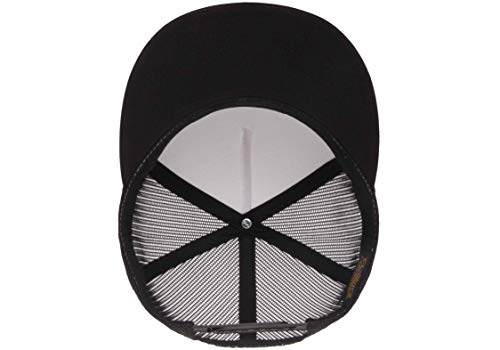 Yupoong Men's YP Classic Trucker Cap Front, Black/White/Black, OSFA Yupoong