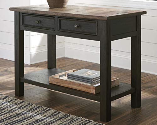 Signature Design by Ashley Tyler Creek Modern Farmhouse Sofa Table, Brown & Black Signature Design by Ashley