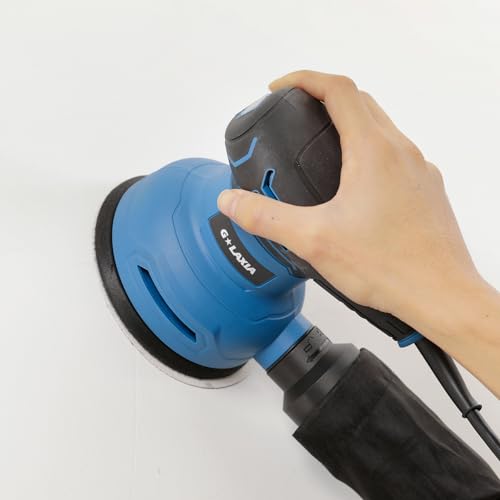 G LAXIA Orbital Sander,2.5Amp 5-inch Electric Sander with 15 piece Sanding Discs, 6 Variable Speed 6000-13000OPM and Dust Collection System for Sanding and Polishing G LAXIA