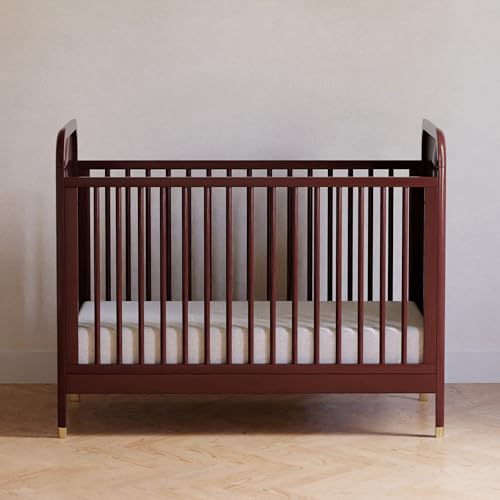 Namesake Brimsley Tambour 3-in-1 Convertible Crib in Crimson, GREENGUARD Gold Certified NAMESAKE
