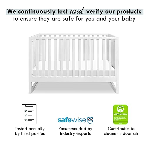 Davinci Hunter 3-in-1 Convertible Crib, White, Easy Assemble, Greenguard Gold Certified DaVinci