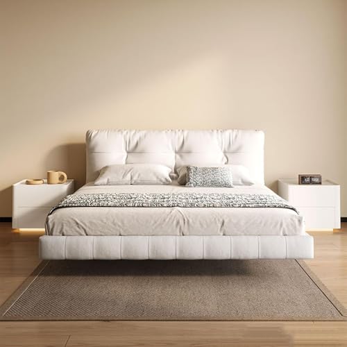 Bedside Table with Bottom Sensor Light, Smart Lighted Nightstand with Drawers for Bedroom Furniture(Grey) WoodArtSupply