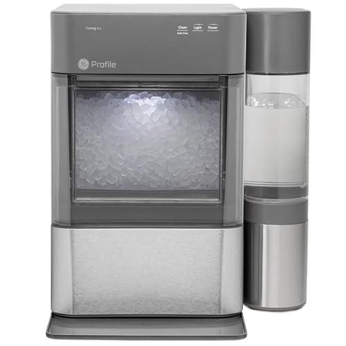 GE Profile Opal 2.0 XL with 1 Gallon Tank, Chewable Crunchable Countertop Nugget Ice Maker, Scoop included, 38 lbs in 24 hours, Pellet Ice Machine with WiFi & Smart Connected, Stainless Steel Profile