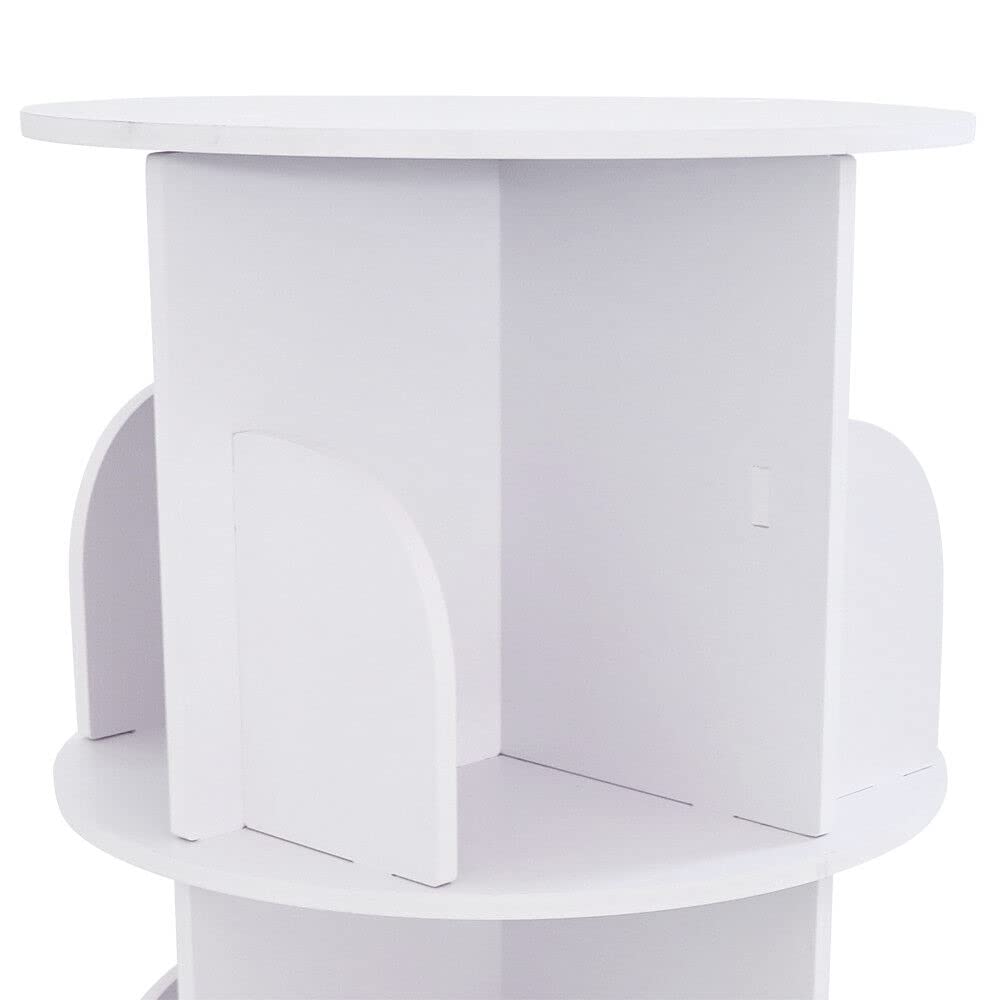 360° Rotating 2-Layer Bookshelf by DRTONK - Modern Freestanding Storage Rack for Home and Office DRTONK