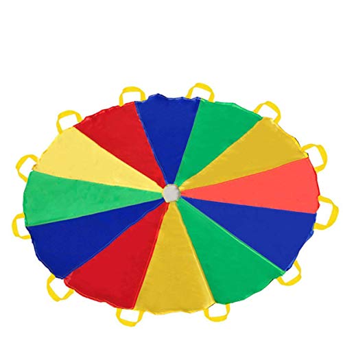 Sonyabecca Parachute Kids Play 12 Feet with 12 Handles for 8 12 Years Game, Kids Party Game Sonyabecca