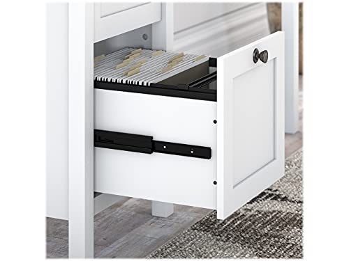 Bush Furniture Mayfield Computer Desk with Drawers| Table and Storage for Home Office Workspace, 54W, Shiplap Gray/Pure White Bush Business Furniture