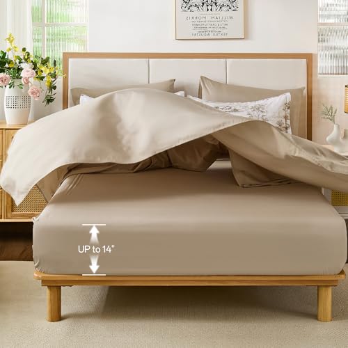 WONGS BEDDING Brown Comforter Set Queen Size, 7 Pieces Botanical Comforters with Sheets, Soft Microfiber Farmhouse Floral Complete Bedding Sets for All Season WONGS BEDDING