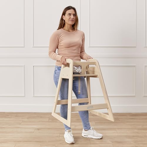 ECR4Kids ASATT High Chair, Toddler Chair, Antique White ECR4Kids